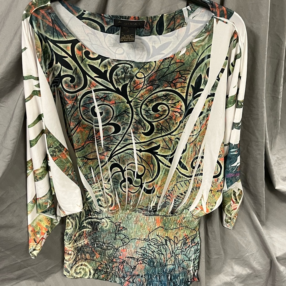 Elegant Multicolor Patterned Women's Top